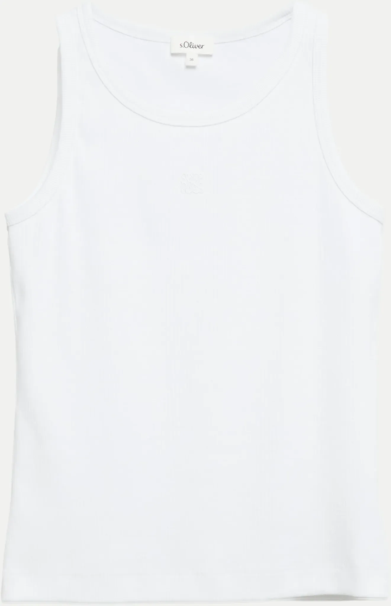 Tank Top mit Streifenmuster Weiß 40