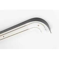 Schienensystem GARESA "Kunststoffschiene mit Blende", schwarz, L:160cm, Kunststoff, Gardinenstangen, seitlich mit 2 Rundbögen (kein Spalt zwischen Vorhang und Wand)