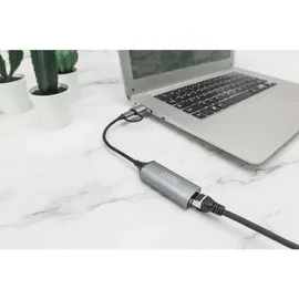 Digitus USB-C auf RJ-45 Adapter Grau