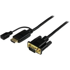 Startech StarTech.com 90cm aktives HDMI auf VGA Konverter Kabel - HDMI zu VGA Adapter 0,9m - Schwarz - 1920x1200 / 1080p