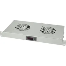 Logilink FAU02FG 19" Belüftungseinheit 1 HE 2 x 120 mm Lüfter lichtgrau