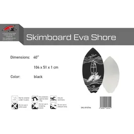 F2 Skim Board Eva Shore 104 x 25,4 x 5 cm schwarz