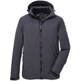 KILLTEC Herren Funktionsjacke/Outdoorjacke mit abzippbarer Kapuze KOW 22 MN JCKT, graumelange, 4XL, 39705-000