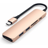 Satechi ST-SCMA2G Notebook-Dockingstation & Portreplikator Kabelgebunden USB 3.2 Gen 1 (3.1 Gen 1) Gold