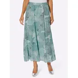 Classic Basics A-Linien-Rock Damen Floral Blau/Mint 21