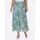 Classic Basics A-Linien-Rock Damen Floral Blau/Mint 21