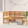 vidaXL Garten-Eckbank 140 x 140 x 85 cm Braun