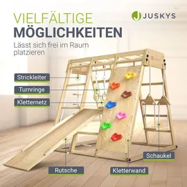 Juskys Klettergerüst Maxi für Kinder Natur