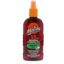 MALIBU 200ML SPF 15 BRONZING TANNING OIL WITH ARGAN OIL
