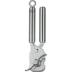 Dosenöffner RÖSLE, silber (edelstahlfarben), H:20cm, Dosenöffner, Öffnen ohne scharfe Kanten, Deckel wiederverschließbar, Edelstahl