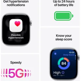 Apple Watch Series 11 GPS + Cellular 42mm Jet Black Aluminium Sport Band black S/M