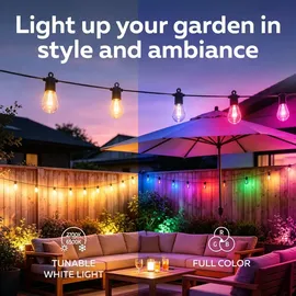 Calex LED Lichterkette 10 Lampen 5 m Schwarz