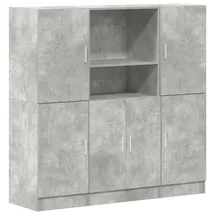 vidaXL Küchenschrank-Set 3-tlg. Betongrau  grau
