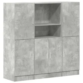 vidaXL Küchenschrank-Set 3-tlg. Betongrau  grau