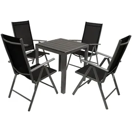 FRG Garnitur 5-teilig grau/schwarz