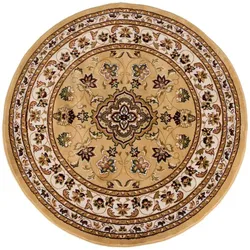 Kadima Design Traditioneller Teppich in Trendfarben `Glazert` . Farbe: Braun, 133x133 cm
