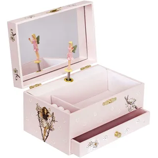 Trousselier 6260614 Schmuckschatulle für Kinder, Blumenfeen, Spieluhr mit tanzender Figur und Musik, nachtleuchtend