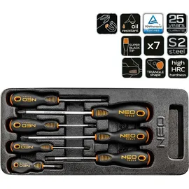 Neo Tools Werkstattwagen Stahl 6 Schubladen Schwarz/Orange bestückt