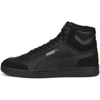 Puma Shuffle Mid FUR Sneaker, Black Puma Black Steel Gray, 45