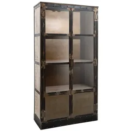 Massivmoebel24 Vitrine Mango 92 x 40 x 185 cm Braun