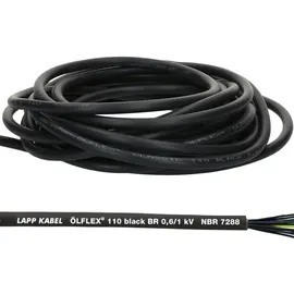 Lapp Lapp, Kabelleitung, 10 Meter 1120341 Ölflex Classic 110 Black 0,6/1kV PVC Steuerleitung 7x0,75 mm2 mit Schutzleiter (10 m)