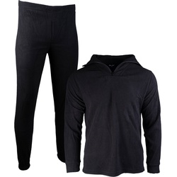 Mil-Tec Thermofleece Zip, sous-vêtements fonctionnels - Noir - L