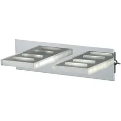 Wandleuchte chrom LED Wandlampe Treppenhausleuchte Schlafzimmerleuchte, 2x 5W 2x 405lm warmweiß, Esto 745000-2