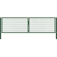 GAH Alberts Stabgitter-Doppeltor 500 x 140 cm Grün/Metall