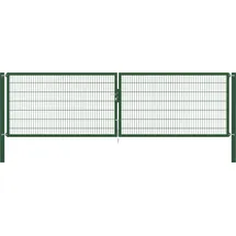 GAH Alberts Stabgitter-Doppeltor 500 x 140 cm Grün/Metall