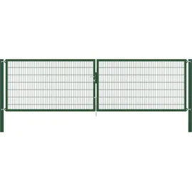GAH Alberts Stabgitter-Doppeltor 500 x 140 cm Grün/Metall