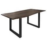 Massivmoebel24 Baumtisch 120 x 76 x 90 cm grau