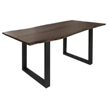 Massivmoebel24 Baumtisch 120 x 76 x 90 cm grau