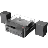 Reflexion Internetradio HiFi-Tuner Schwarz, Braun DAB+, CD-Player, Bluetooth®, Inkl. Lautsprechern