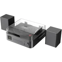 Reflexion Internetradio HiFi-Tuner Schwarz, Braun DAB+, CD-Player, Bluetooth®, Inkl. Lautsprechern