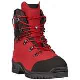 KOX Schnittschutzstiefel/Schnittschutzschuhe DUE Rot Größe 46 | S7L | Forst | Atmungsaktive Polsterung | Wasserdicht - 46 EU
