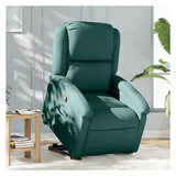 vidaXL Relaxsessel mit Aufstehhilfe Polyester 47 x 99,5 x 73,5 cm Dunkelgrün