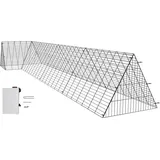 Vevor Hühnertunnel, 400 x 100 x 61,5 cm (l x B x H) Hühnerkäfig für den Hof, tragbare Hühnertunnel für draußen mit Eckrahmen, Hühnerstall-auslauf, geeignet für Hühner, Enten, Kaninchen
