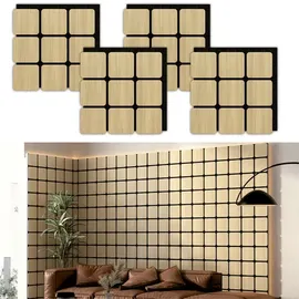 Akustikpaneel Quadrum Eiche Hellbraun 2 St. 60 x 58,5 x 1,8 cm
