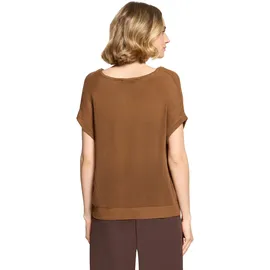 Betty Barclay Lochstrick-Pullover mit Wasserfallausschnitt Braun 42