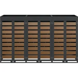 vidaXL Mülltonnenbox 2,04 x 1,22 m Anthrazit