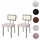 Mendler 2er-Set Esszimmerstuhl HWC-K88, Lehnstuhl Stuhl, Holz Poly-Rattan Metall Bouclé ~ Stoff/Textil rosa