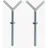 hauck Y-Spindel für Open'n Stop Safety Gate und Wood Lock Safety Gate silver 2 Stück