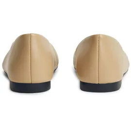 Tommy Hilfiger Damen, Ballerinas PLATE aus Leder, beige, (Desert), 40