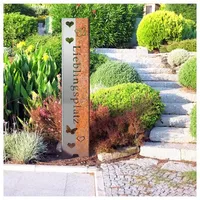 tuning-art Gartenstecker Lieblingsplatz 120 x 21 cm Edelrost