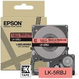 Epson LK-5RBJ schwarz auf matt rot 18mm x 9m