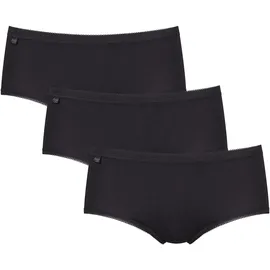 SLOGGI Basic+ Midi 3P Briefs Schwarz 38