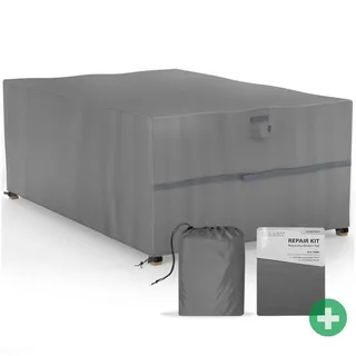 Sanzaro Abdeckung für Sitzgruppen Winterfest | RipStop-Technologie mit 600D Oxford Gewebe 320g, Reißfest | UV-Beständig 270 x 180 x 90 cm270 x 180 x 90 cm (BxTxH)