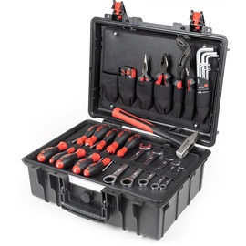 Wiha Lehrlingskoffer Werkzeugkoffer Basic Set L mechanic 40 teilig I Werkzeugkiste mit Profi Werkzeug befüllt I Werkzeugbox (44965)