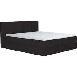 Boxspringbett HOME AFFAIRE "Sacy", schwarz, B:190cm L:230cm, 100% Polyester, Komplettbetten, Boxbett inkl. Topper, 2 Matratzen, Härtegrade H2, H3 und H4 wählbar