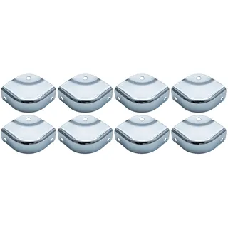 HMF 14960-09 Runder Eckenschutz aus Metall für Koffer 8 Stück, 32 x 32 x 14 mm Silber verzinkt